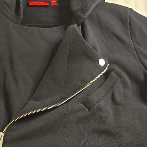 HUGO Navy Asymmetrical Zip Hoodie - Picture 7 of 16